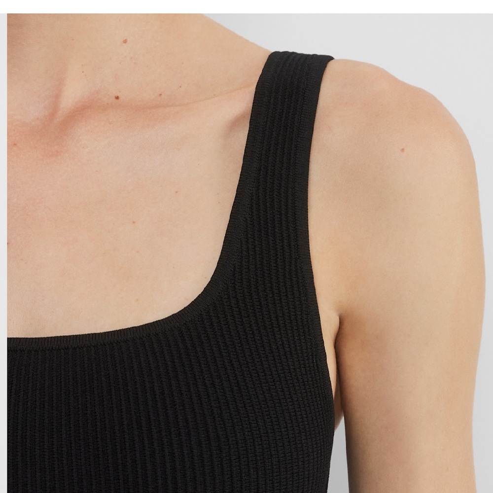 Babaton Black Ribbed Tank Top - Picture 3 of 7